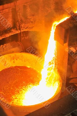 molten hot steel 