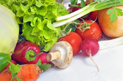 Fresh vegetables isolated Fresh vegetables isolated
