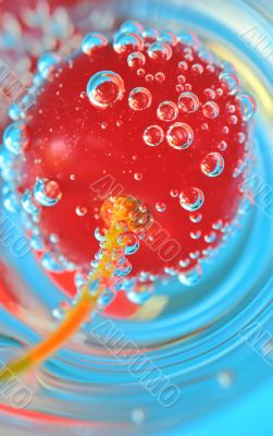 Cherry and bubbles Cherry and bubbles