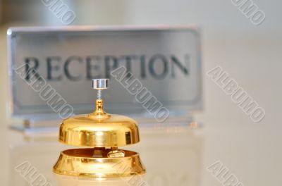 service bell on the hotel reception 