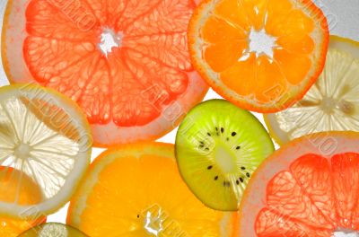 sliced â€‹â€‹fresh fruit for use background