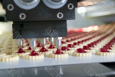 production cookie in factory