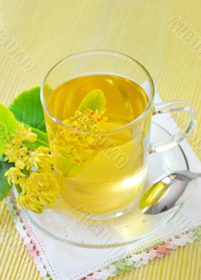 Cup of tea and linden flowers Cup of tea and linden flowers