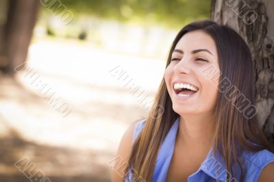 Two Mixed Race Twin Sisters Portrait