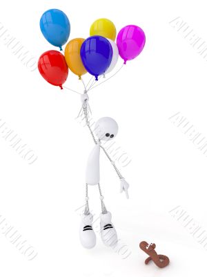 The 3D little man with spheres.