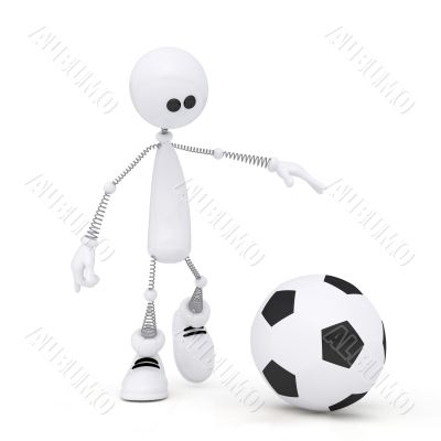 3d person football player.