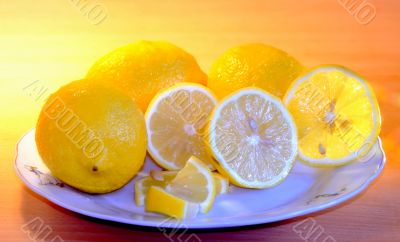 lemons on a plate