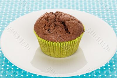 Muffin on plate