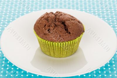 Muffin on plate Muffin on plate