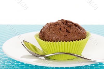 Muffin on plate