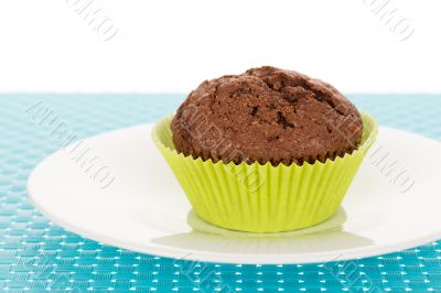 Muffin on plate