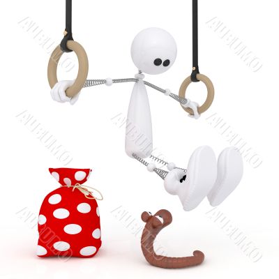 3d little man gymnast.