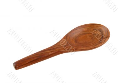 wooden spoon isolated on white background 