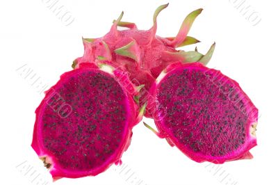 dragon fruits isolated on white background