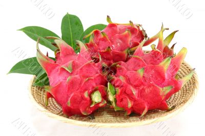 dragon fruits isolated on white background