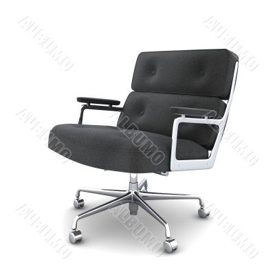black armchair