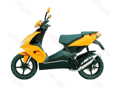 Modern scooter isolated