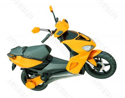 Modern scooter isolated