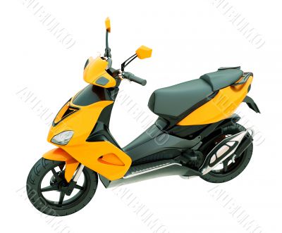 Modern scooter isolated