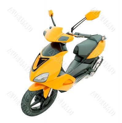 Modern scooter isolated