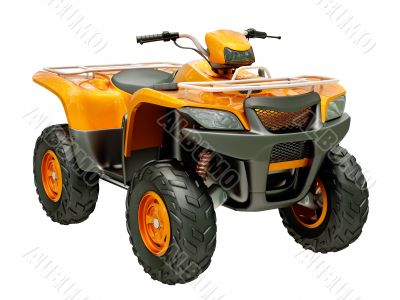 Quad bike isolated