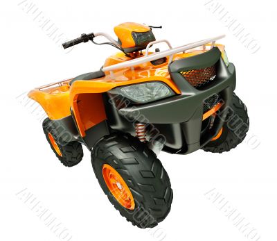 Quad bike isolated