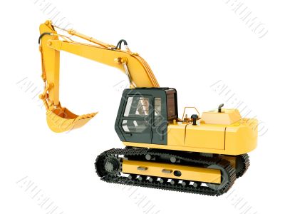 Excavator isolated 