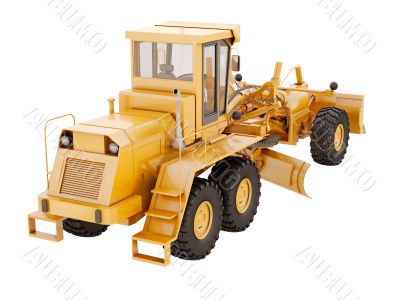 Modern grader isolated