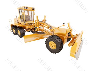 Modern grader isolated