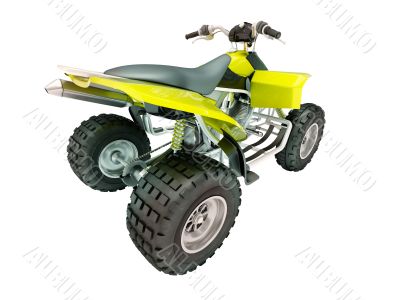 Quad bike isolated
