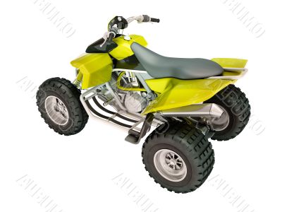 Quad bike isolated