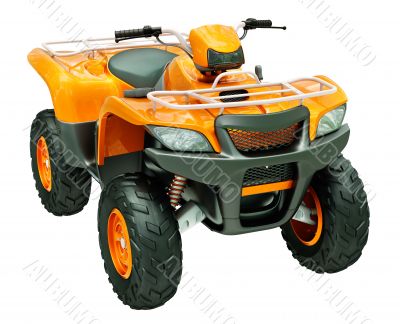 Quad bike isolated