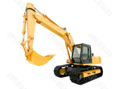 Excavator isolated 