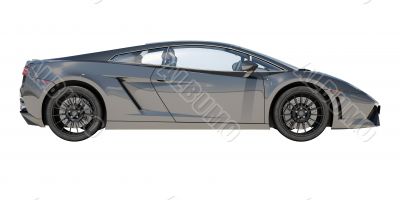 Supercar isolated on a light background