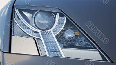 Headlights close-up