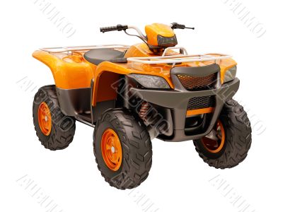 Quad bike isolated