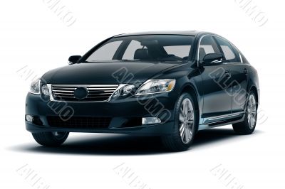 Luxury car in the studio