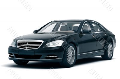 Luxury car in the studio