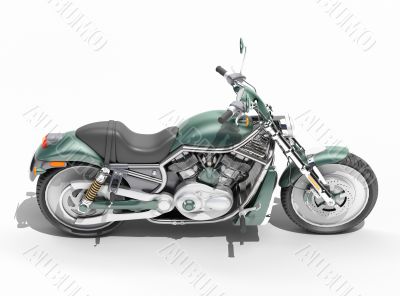 Classic motorcycle isolated