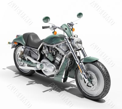 Classic motorcycle isolated