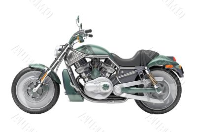 Classic motorcycle isolated