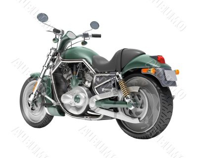 Classic motorcycle isolated