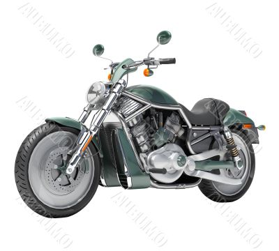 Classic motorcycle isolated