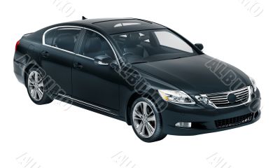 Luxury car in the studio