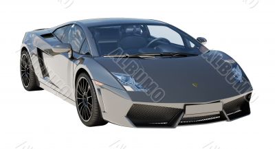 Supercar isolated on a light background
