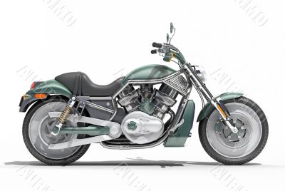 Classic motorcycle isolated