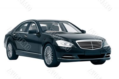 Luxury car in the studio