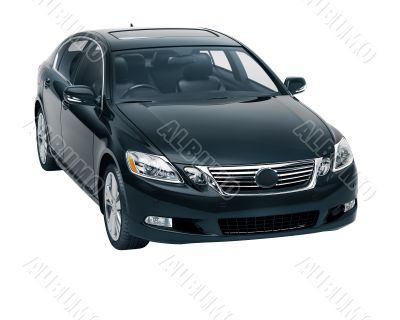 Luxury car in the studio