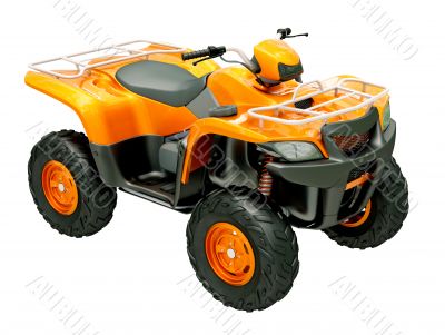 Quad bike isolated