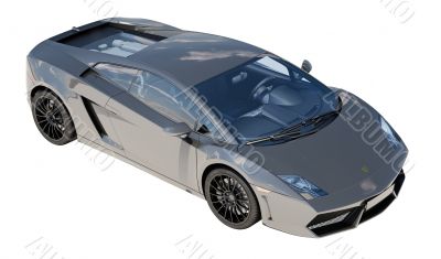 Supercar isolated on a light background